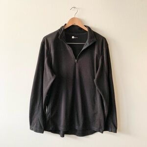 NEW GAP Men's Black Zip-Up Athletic Top